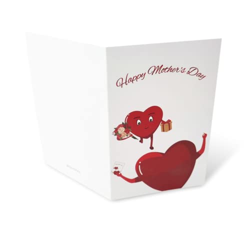 MONOPAX - Muttertagskarte mit geprägten roten...