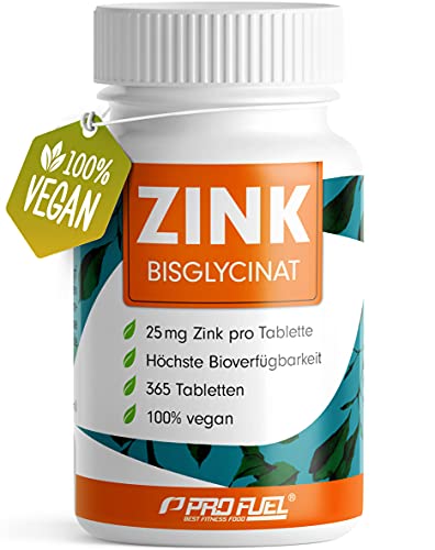 Zink 25mg - 365 Tabletten (vegan) mit...