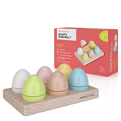 Merle Toys - Holzeier mit Klettverschluss:...