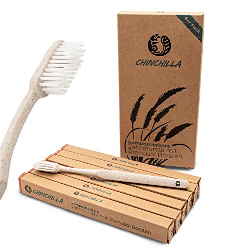 Chinchilla® Nachhaltige Zahnbürsten | 6er-Pack |...