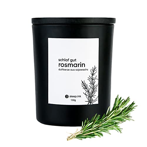 sleep.ink Duftkerze Rosmarin | Hochwertiges Aroma...