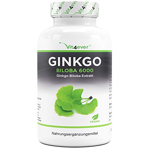 Ginkgo Biloba 6000 mg - 365 Tabletten - Premium:...