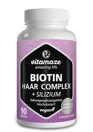 Haar Vitamin Komplex mit Biotin, Silizium, Zink,...