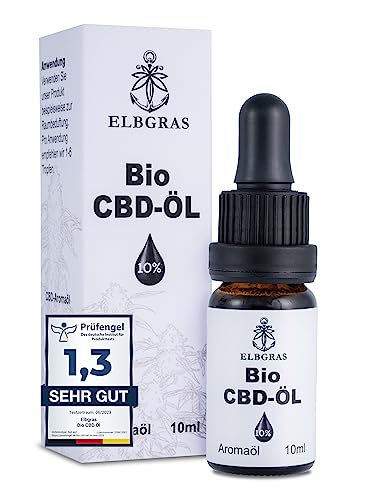 Elbgras® Bio CBD-Öl 10% - Deutsches Bio-Produkt...