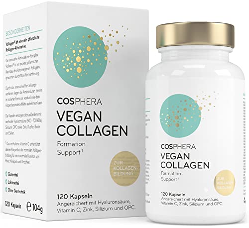 COSPHERA Kollagen Hyaluron 120 Kapseln vegan mit...