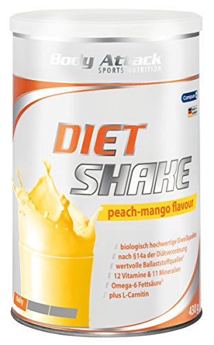 Body Attack Diet Shake, Peach-Mango, 1er Pack (1x...