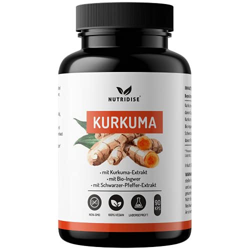 Nutridise® Kurkuma Extrakt (95%) – 90 Vegane...