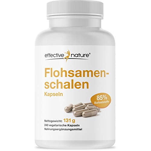 effective nature Flohsamenschalen - 240 Kapseln -...