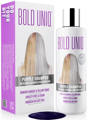 Silbershampoo - Anti-Gelbstich Purple Shampoo für...