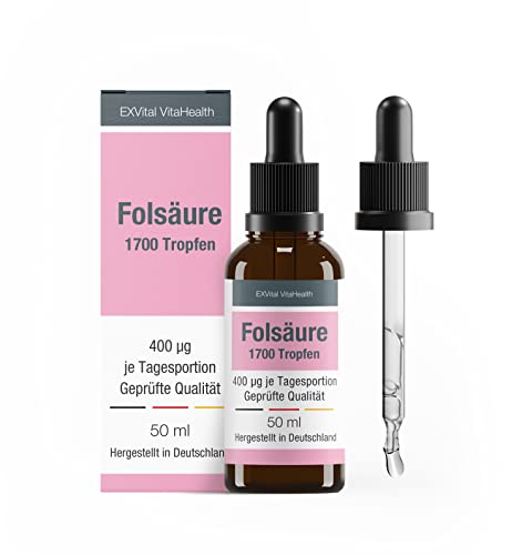 Folsäure Tropfen, 400 µg pro Tagesdosis - 50ml...