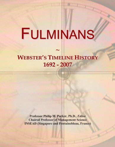 Fulminans: Webster's Timeline History, 1692 - 2007