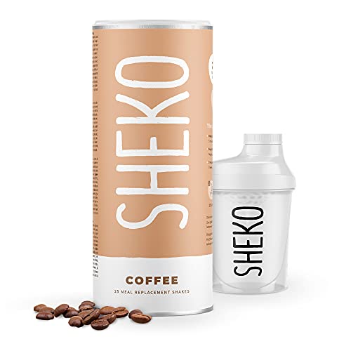 SHEKO Diät Shakes zum Abnehmen Kaffee mit Shaker...