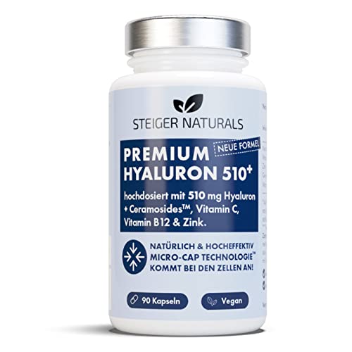 Hyaluronsäure Kapseln – Hochdosiert: 510 mg. 90...