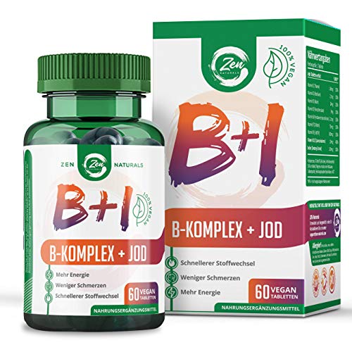 Vitamin B Komplex + Jod - Geeignet für Veganer...
