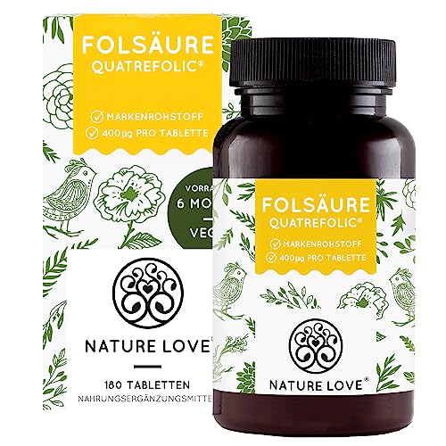 NATURE LOVE® Folsäure Quatrefolic® - 180...