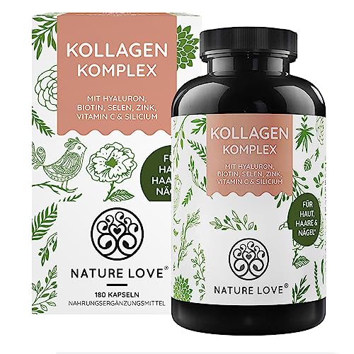 NATURE LOVE® Kollagen Komplex – 180 Kapseln –...