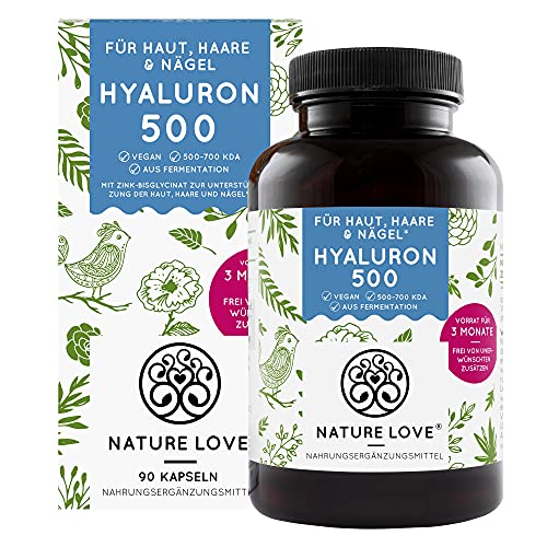 NATURE LOVE® Hyaluronsäure Kapseln mit Zink -...