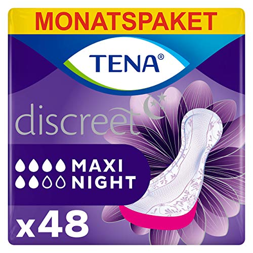Tena Discreet Maxi Night, Monatspaket (8 Packungen...