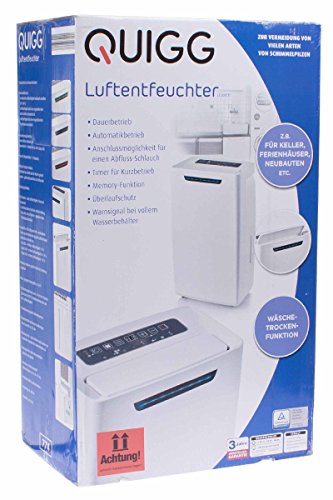 Quigg® Luftentfeuchter Dauerbetrieb 5,5L...