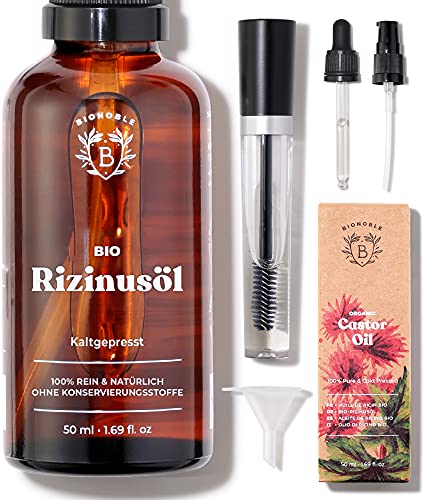 Bionoble Rizinusöl Bio 50ml - 100% Rein,...