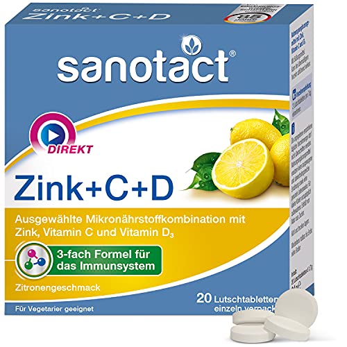 sanotact Zink+C+D • 20 Zink Lutschtabletten...